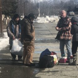 Anchorage'e homeless population is finding shelter at the Sullivan Arena and Ben Boeke Ice Arena this spring.